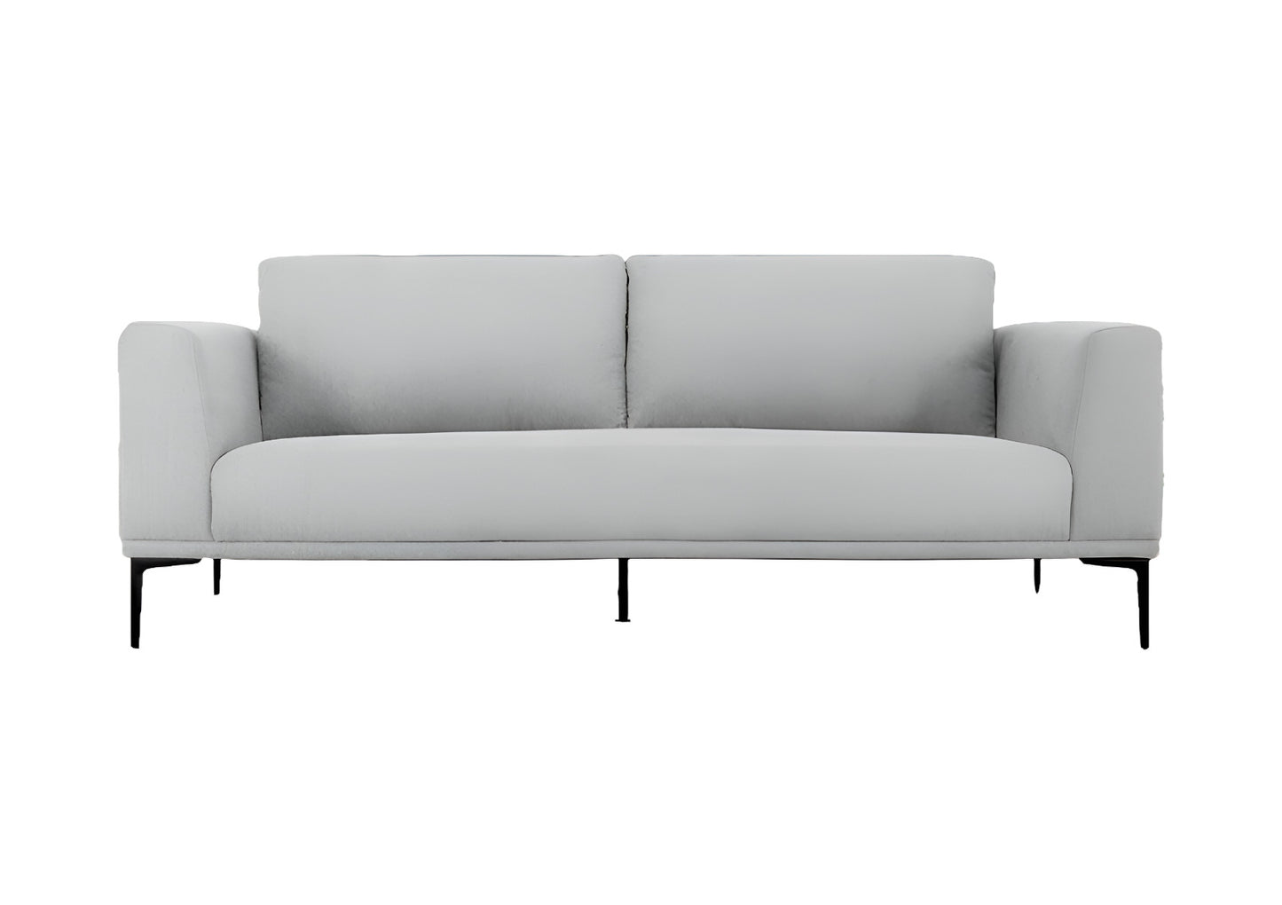 Callahan Light Gray Sofa With Black Legs