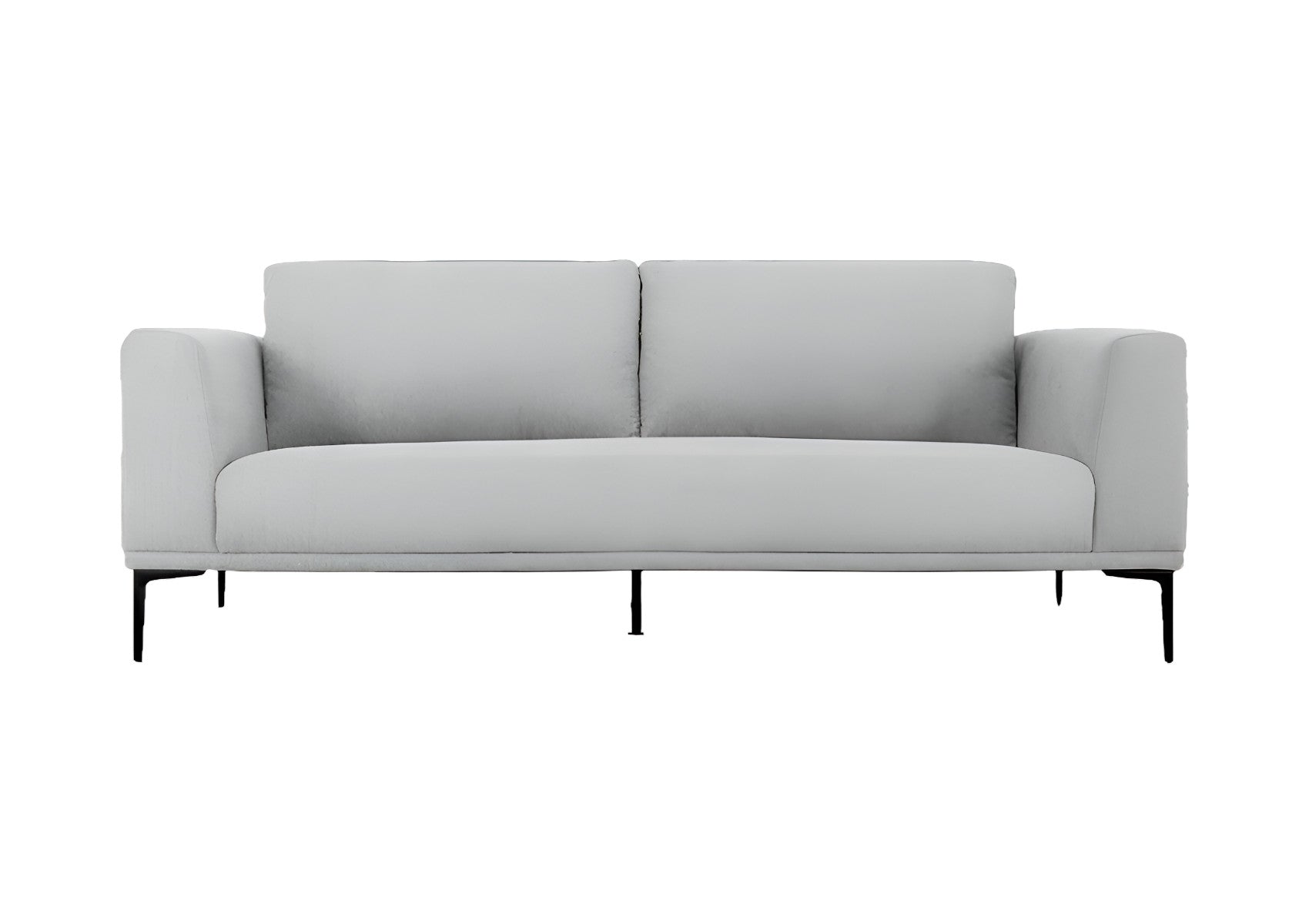 Callahan Light Gray Sofa With Black Legs