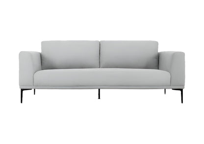 Callahan Light Gray Sofa With Black Legs