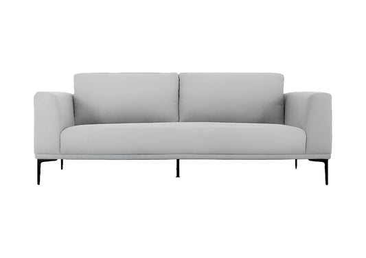 Callahan Light Gray Sofa With Black Legs