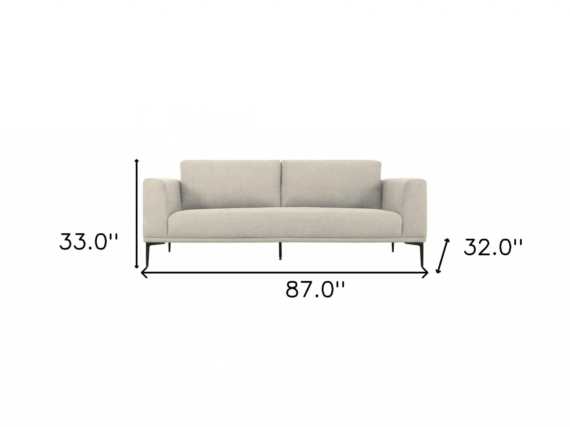 Beige Sofa With Black Legs