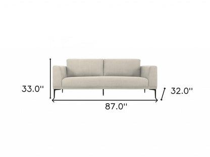 Beige Sofa With Black Legs