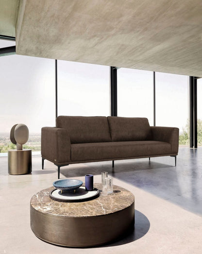 Brown Sofa With Black Legs