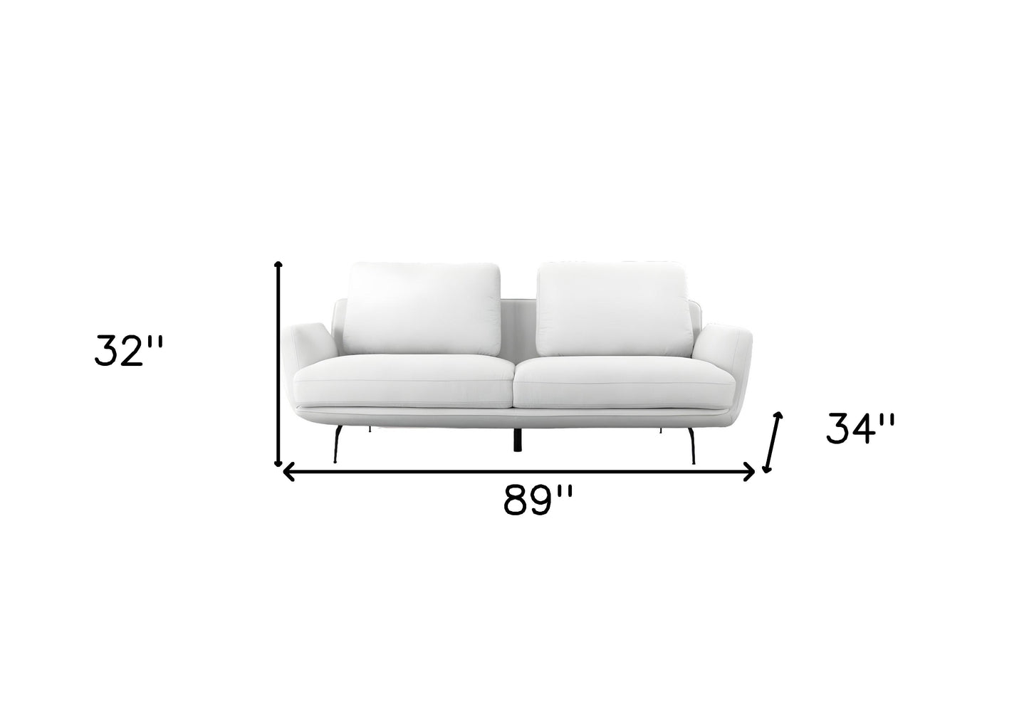 Off White Sofa With Black Legs