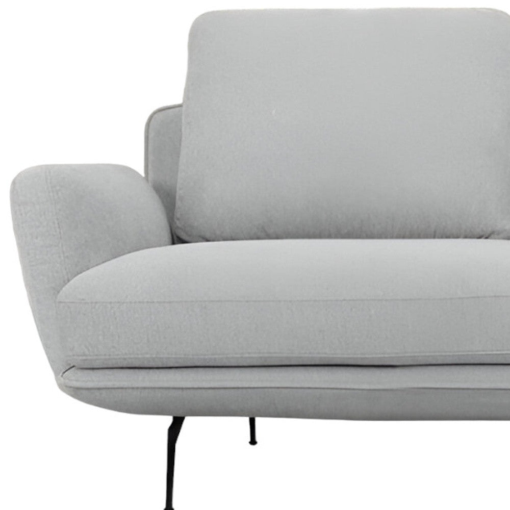 Light Gray Sofa With Black Legs