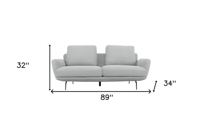 Light Gray Sofa With Black Legs
