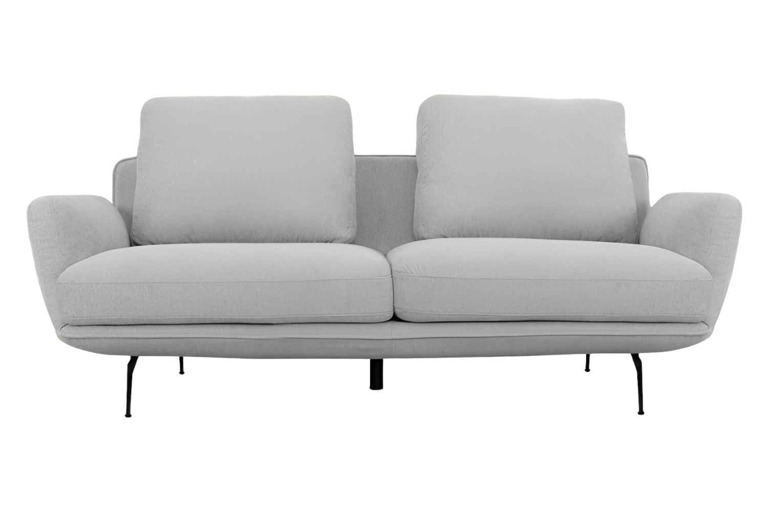 Osborne Light Gray Sofa With Black Legs