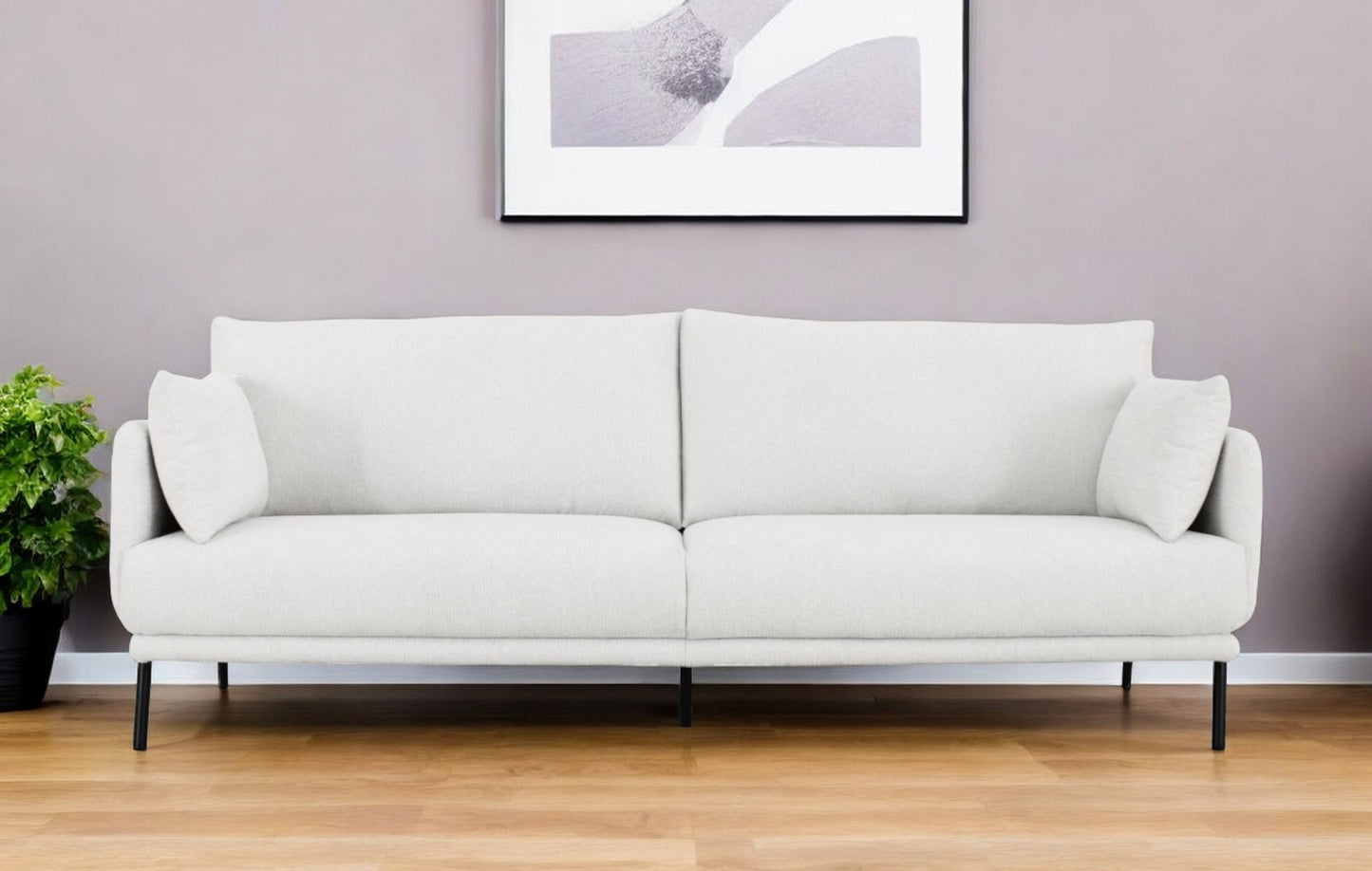 Off White Sofa With Black Legs