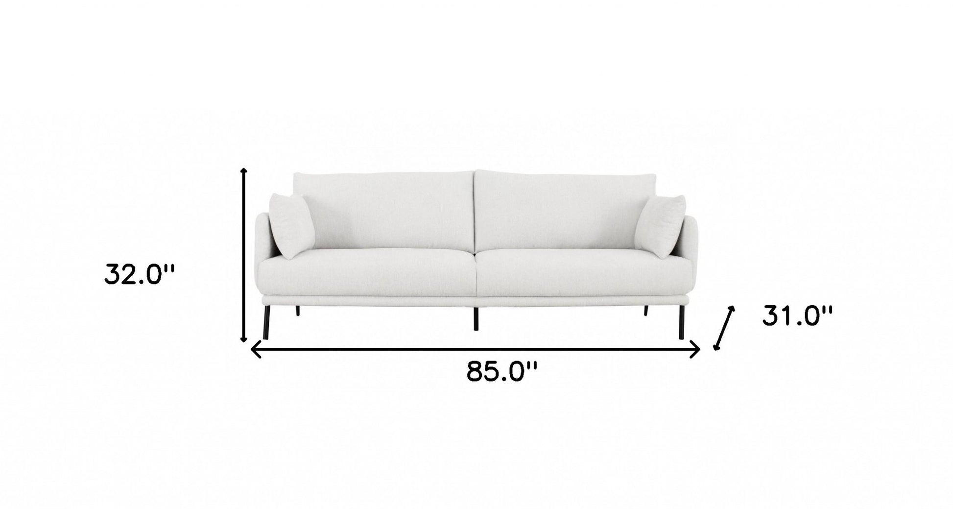 Off White Sofa With Black Legs