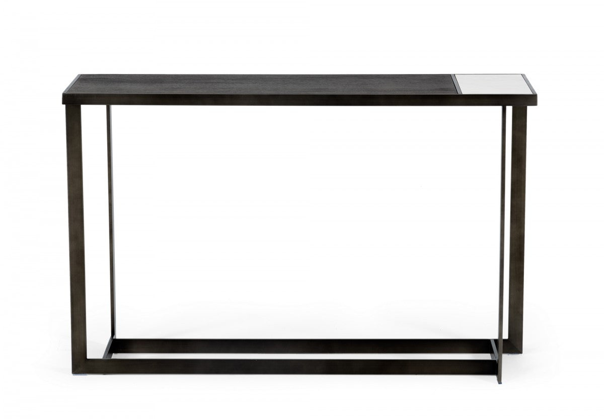 Antiqued Bronze/Grey Console Table