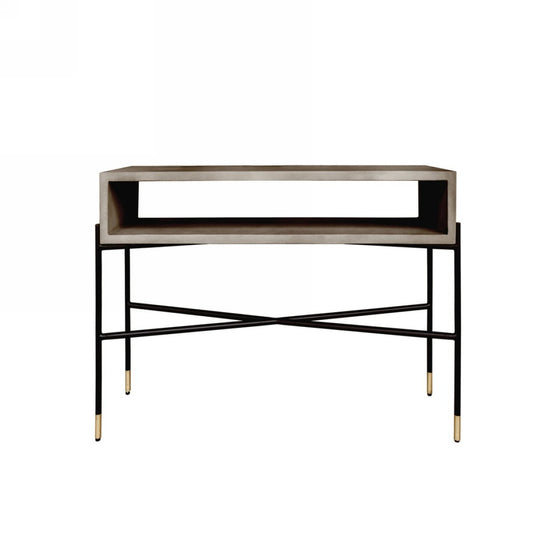Gray & Black Concrete Console Table