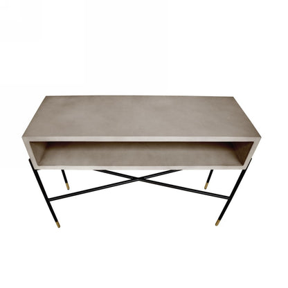 Gray & Black Concrete Console Table