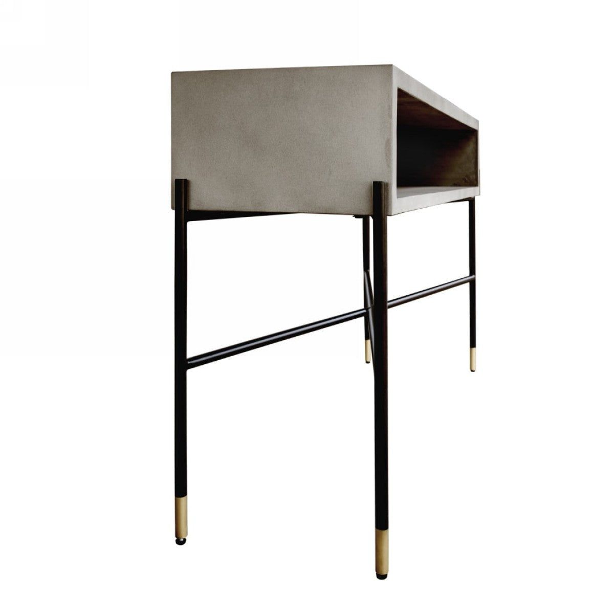 Gray & Black Concrete Console Table