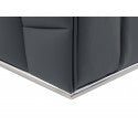 Dark Gray Italian Leather L Shaped 2 Piece Sectional