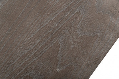 Grey Elm Rectangular Manufactured Wood Top Fixed Dining Table