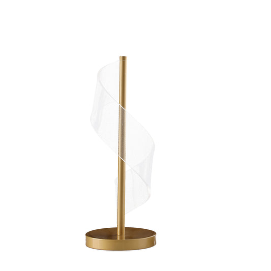 Gold Modern Swirl & Acrylic Table Lamp