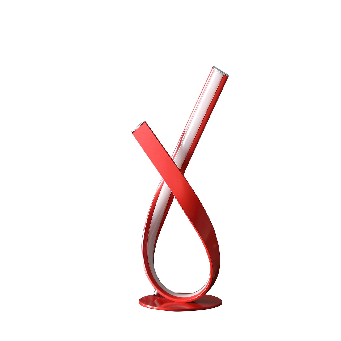 Red Modern Abstract Ribbons Table Lamp
