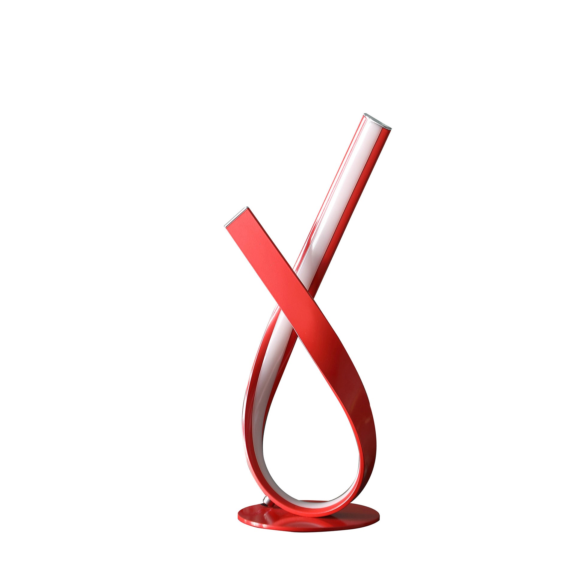 Red Modern Abstract Ribbons Table Lamp