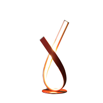 Red Modern Abstract Ribbons Table Lamp