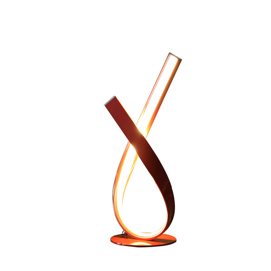 Red Modern Abstract Ribbons Table Lamp
