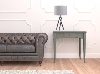 Silver & Acrylic Tripod Table Lamp w/ Shade