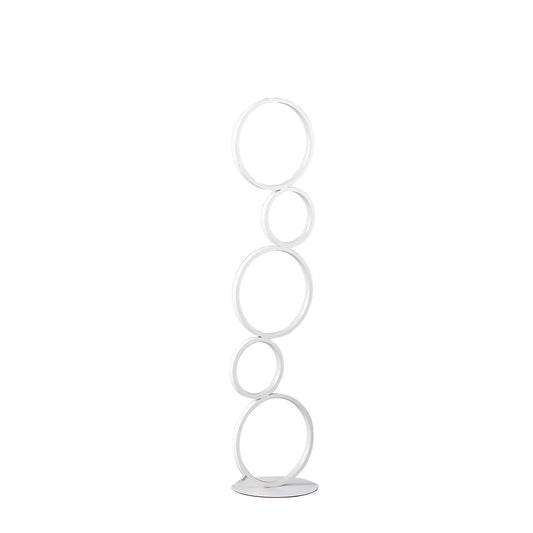 White Five Circle Geometric Sculpture Table Lamp