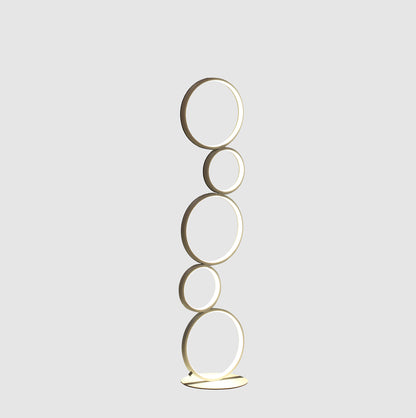 White Five Circle Geometric Sculpture Table Lamp