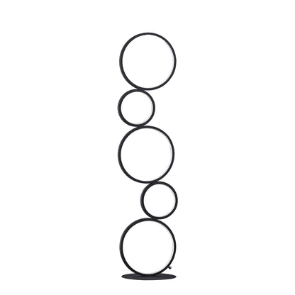 Black Five Circle Geometric Sculpture Table Lamp