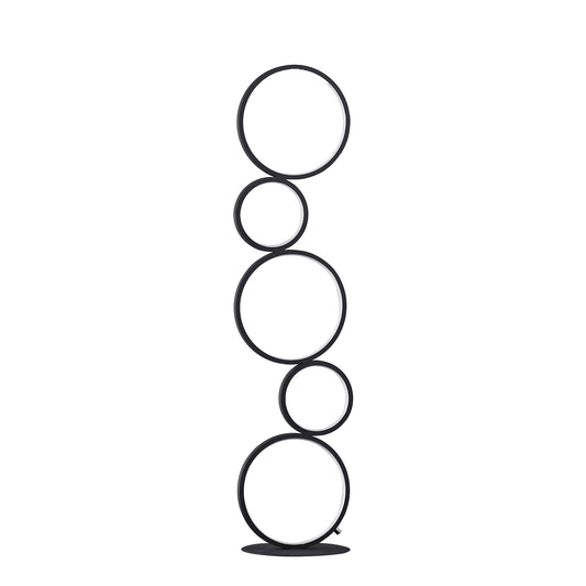 Black Five Circle Geometric Sculpture Table Lamp