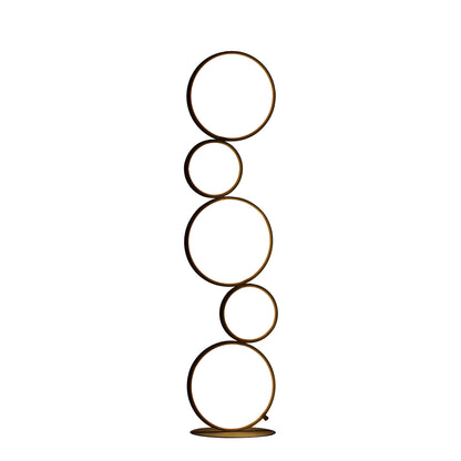 Black Five Circle Geometric Sculpture Table Lamp