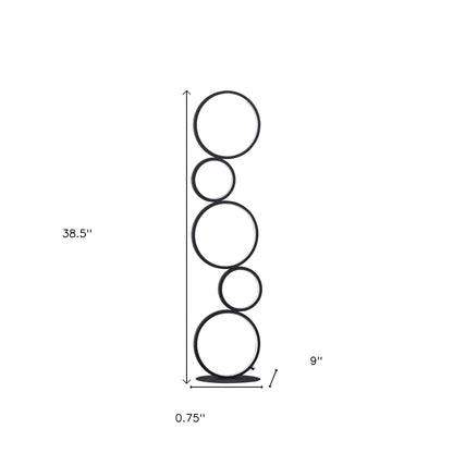 Black Five Circle Geometric Sculpture Table Lamp