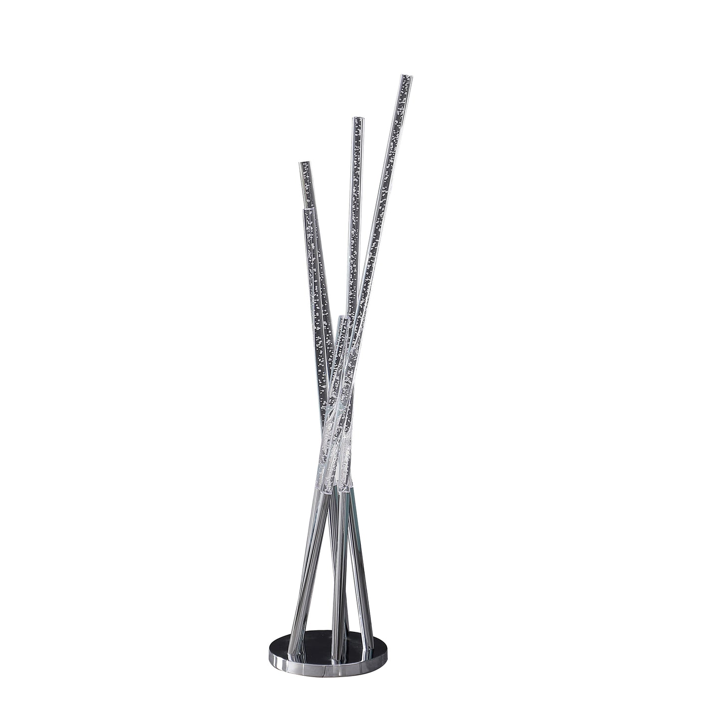 Chrome 5-Light Tubular Contemporary Floor Lamp
