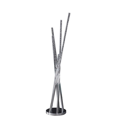 Chrome 5-Light Tubular Contemporary Floor Lamp