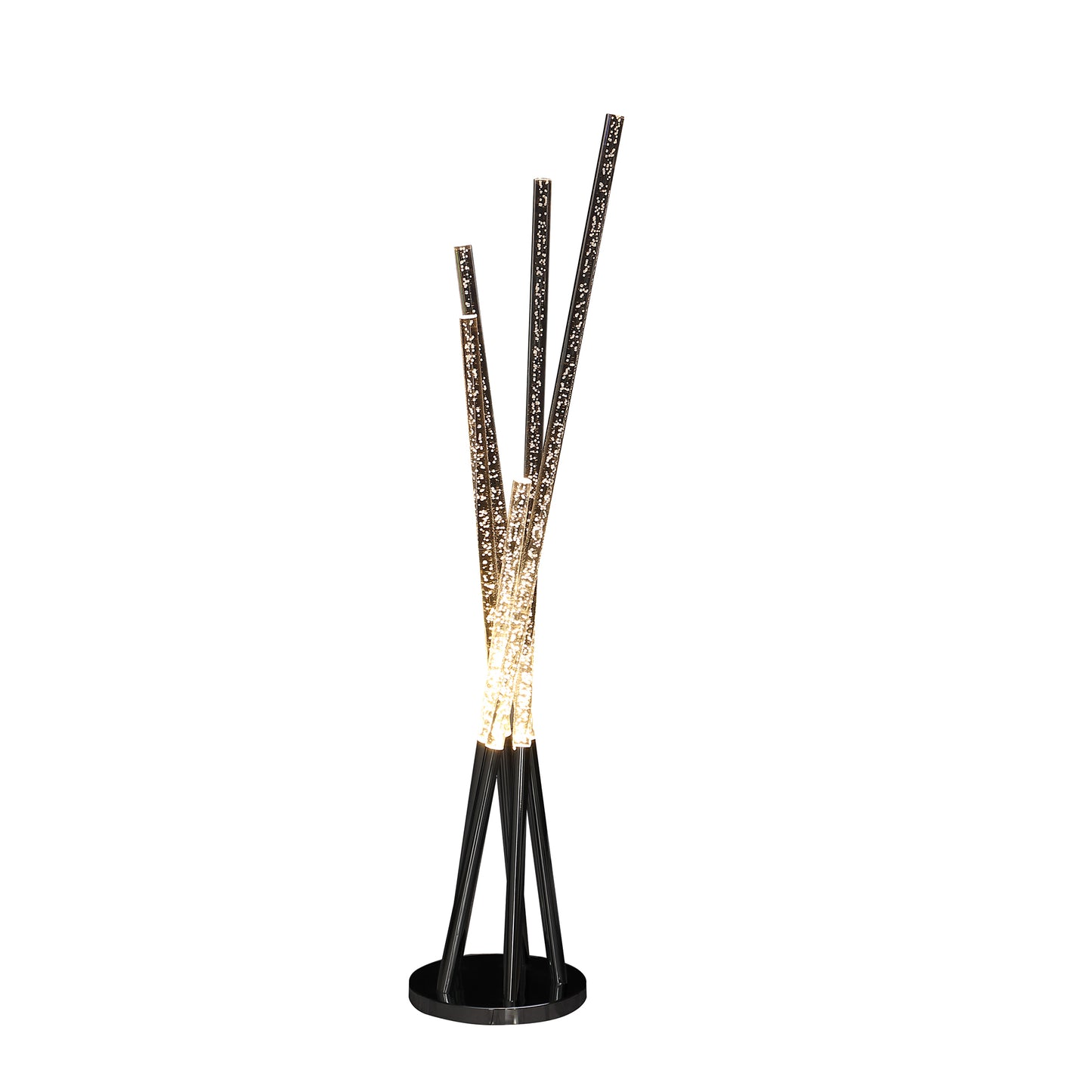 Chrome 5-Light Tubular Contemporary Floor Lamp