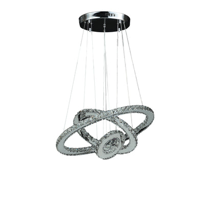 Silver & Crystals Dimmable Chandelier