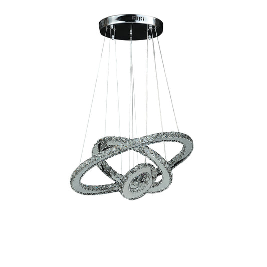 Silver & Crystals Dimmable Chandelier