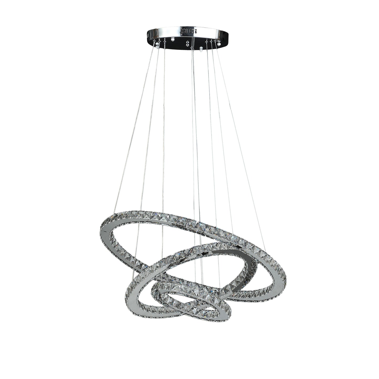 Silver & Crystals Dimmable Chandelier