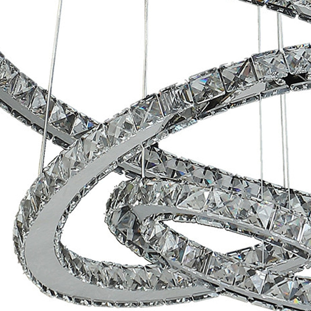 Silver & Crystals Dimmable Chandelier