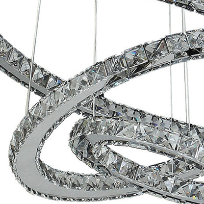 Silver & Crystals Dimmable Chandelier
