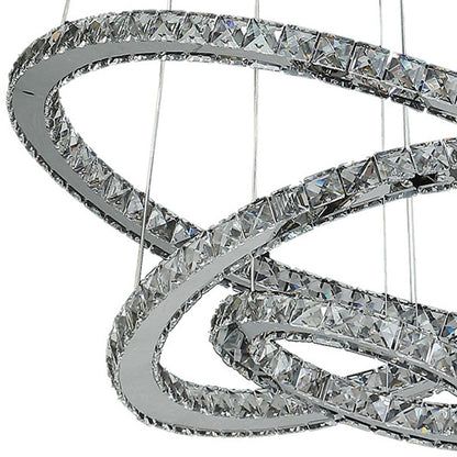 Silver & Crystals Dimmable Chandelier