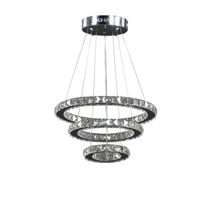Silver & Crystals Dimmable Chandelier