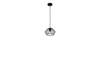 Black Cage Modern Industrial Single Bulb Hanging Pendent Light