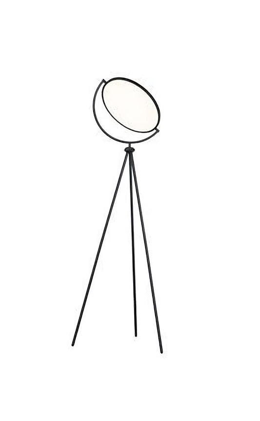 Black Tripod Floor Lamp w/ Black Shade
