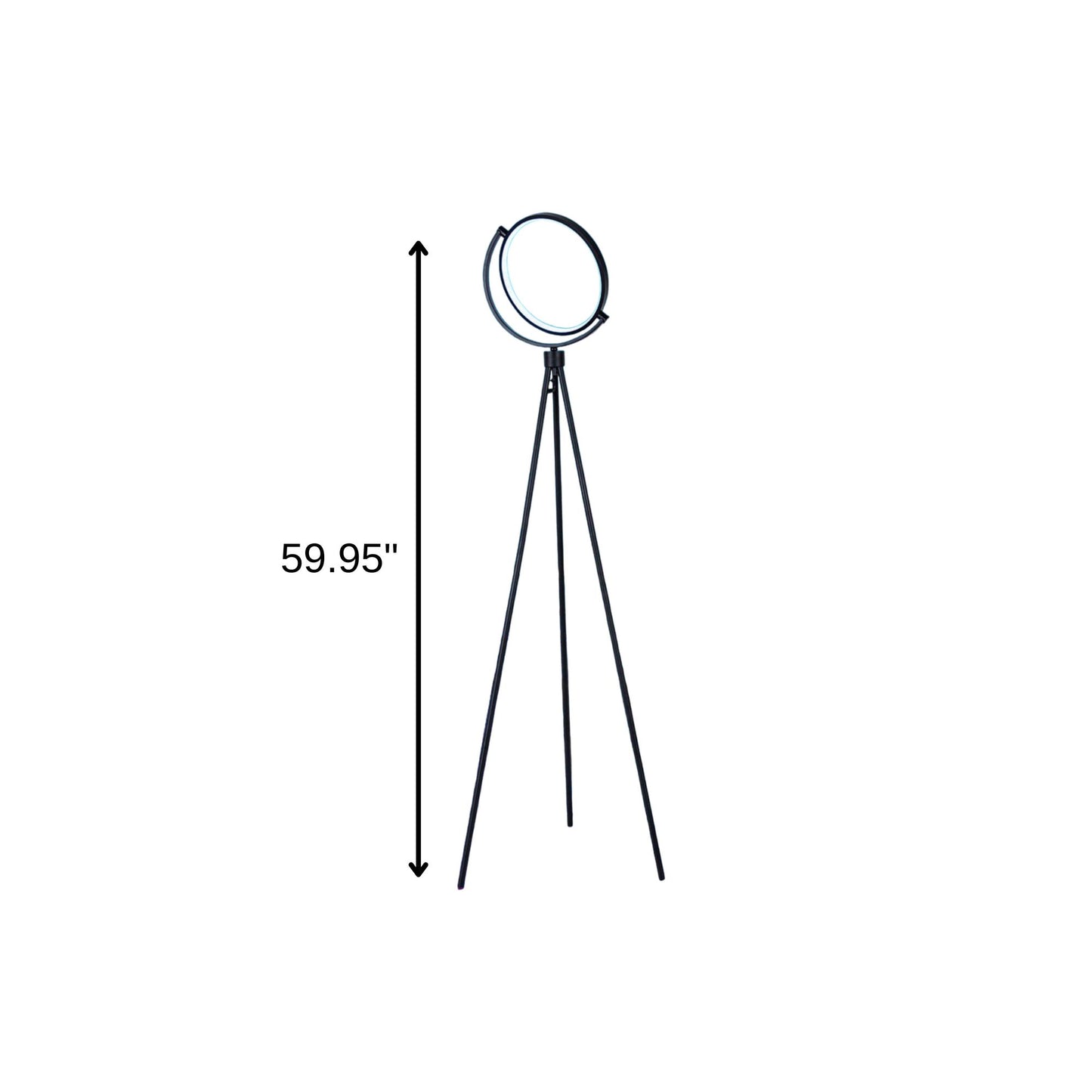 Black Tripod Floor Lamp w/ Black Shade