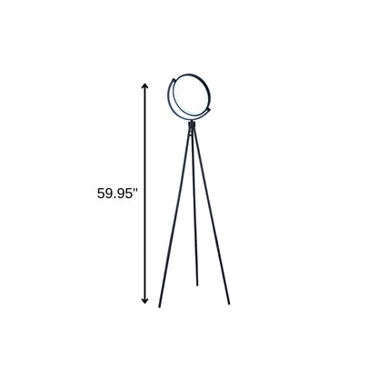 Black Tripod Floor Lamp w/ Black Shade