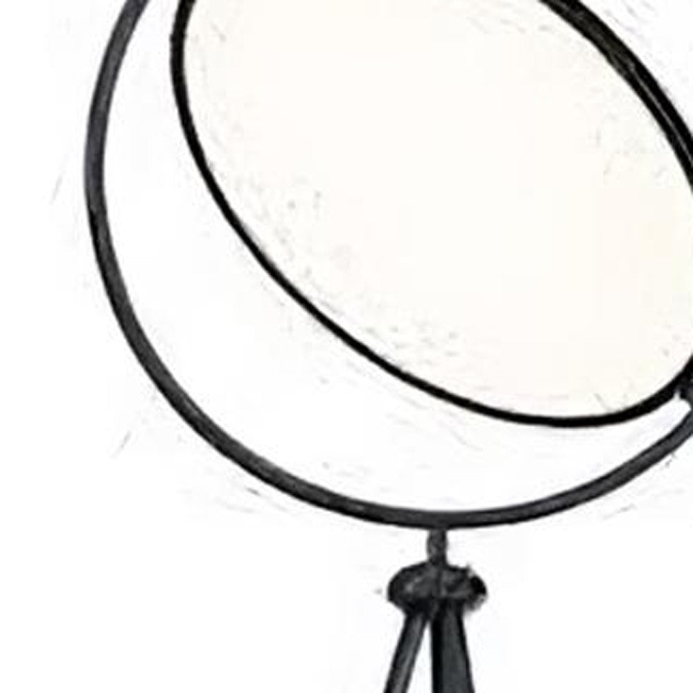 Black Tripod Floor Lamp w/ Black Shade
