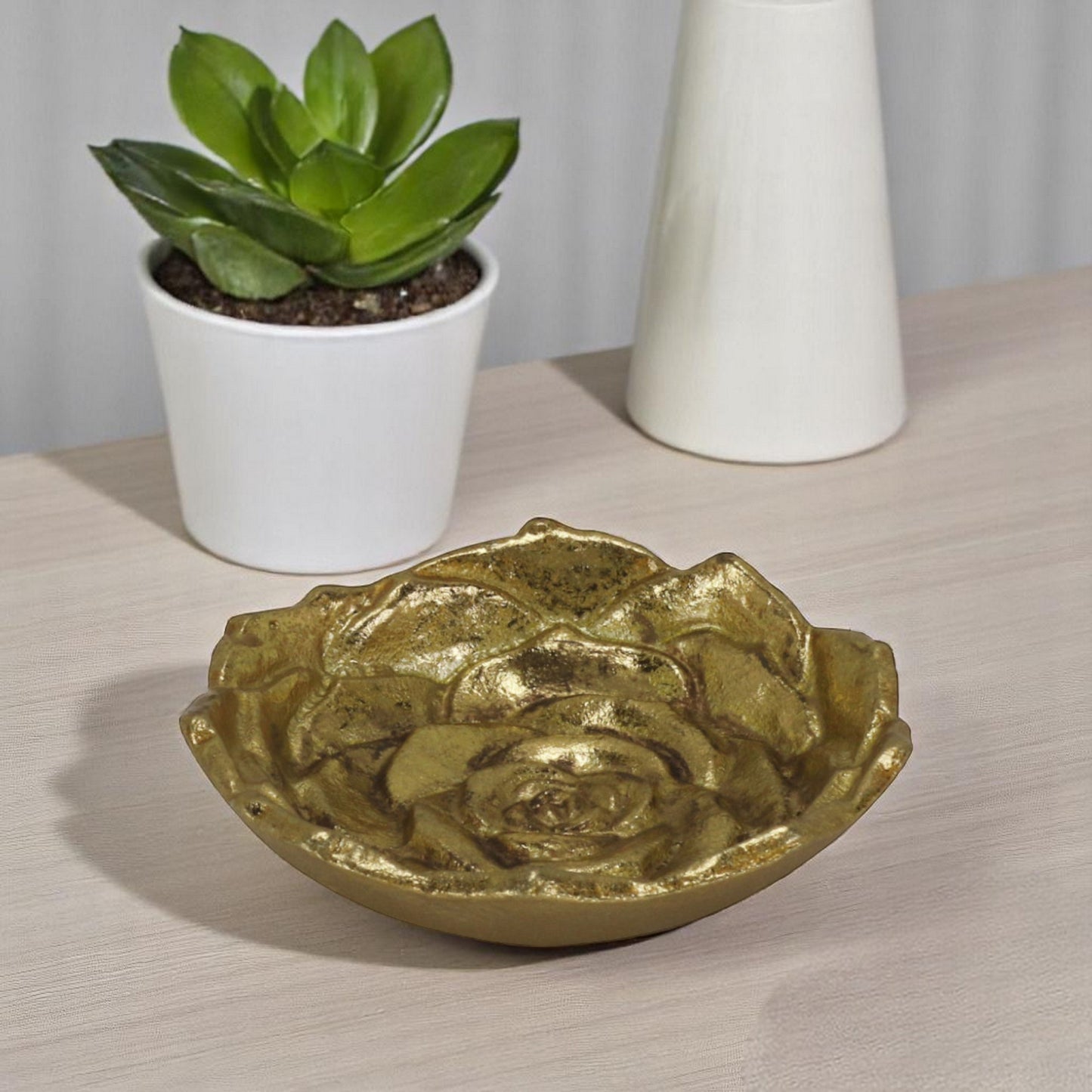 Gold Novelty Metal Handmade Tray