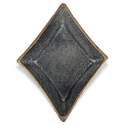 Black Cast Iron Diamond Square Bowl