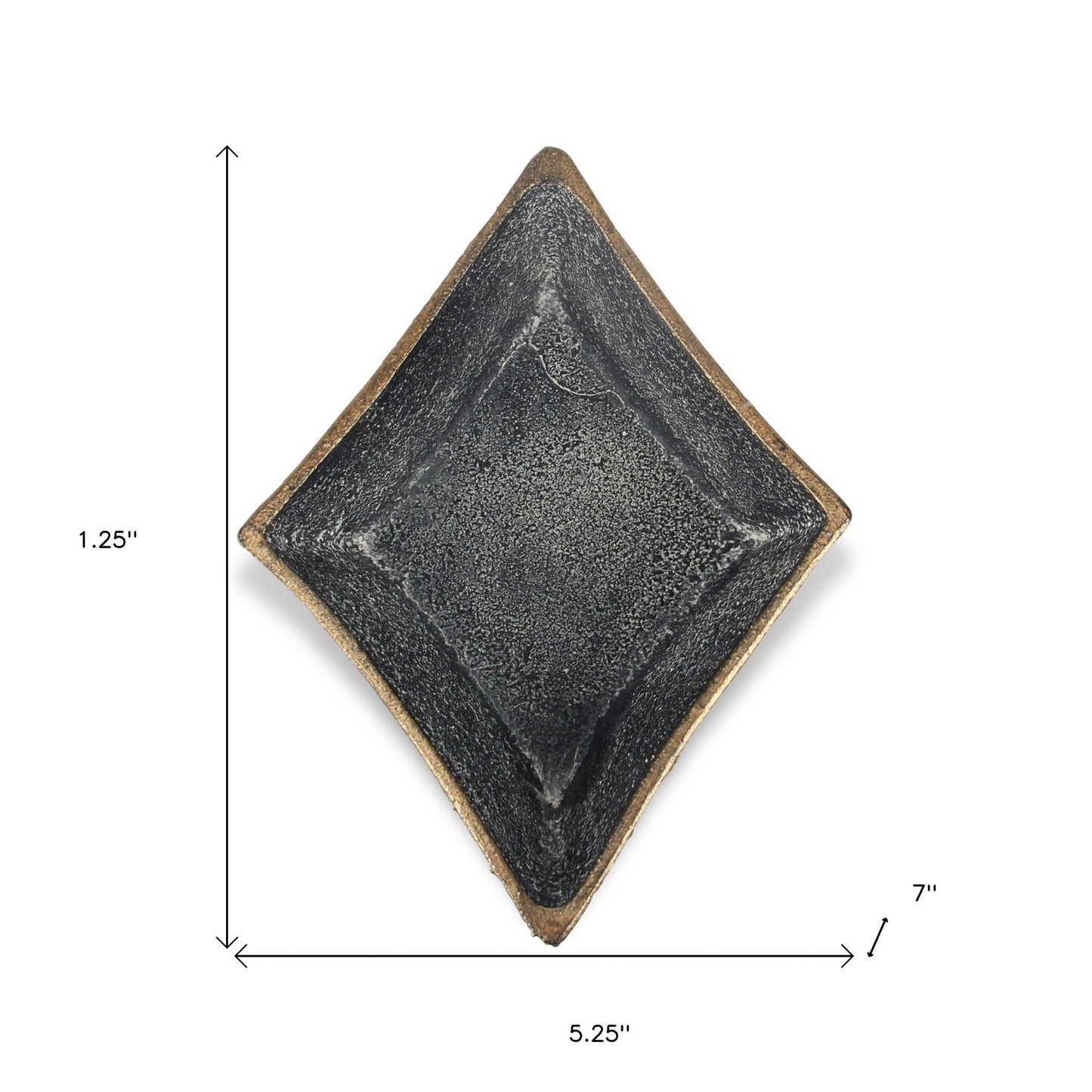 Black Cast Iron Diamond Square Bowl