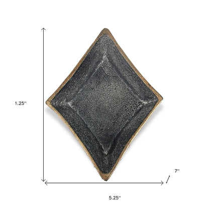 Black Cast Iron Diamond Square Bowl